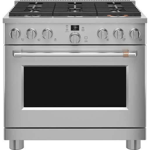 Café 36" Smart Dual-Fuel Range with No-Preheat Air Fry Stainless Steel - C2Y366P2TS1