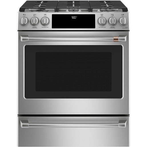 Café™ 30" Slide-In Dual-Fuel Range with No-Preheat Air Fry Stainless Steel - CC2S900P2MS1
