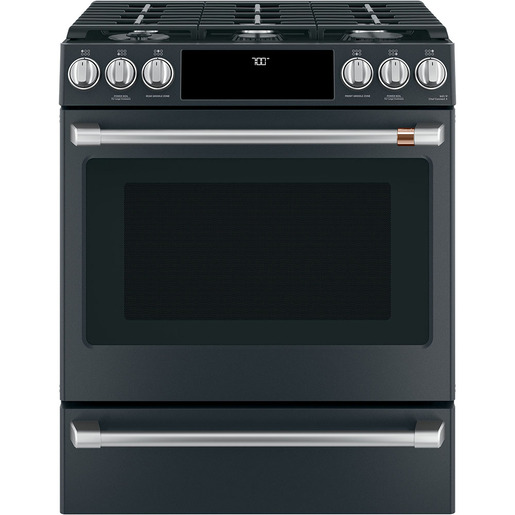 Café™ 30" Slide-In Gas Range with Convection and No-Preheat Air Fry Matte Black - CCGS700P3MD1