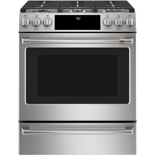 Café™ 30" Slide-In Gas Range with Convection and No-Preheat Air Fry Stainless Steel - CCGS700P2MS1
