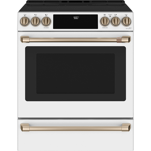 Café™ 30'' Induction Range with Warming Drawer and No-Preheat Air Fry Matte White - CCHS900P4MW2