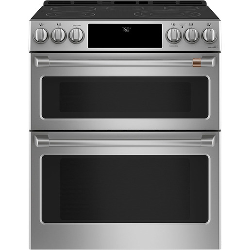 Café™ 30" Slide-In Front Control Radiant and Convection Double Oven Range Stainless Steel - CCES750P2MS1