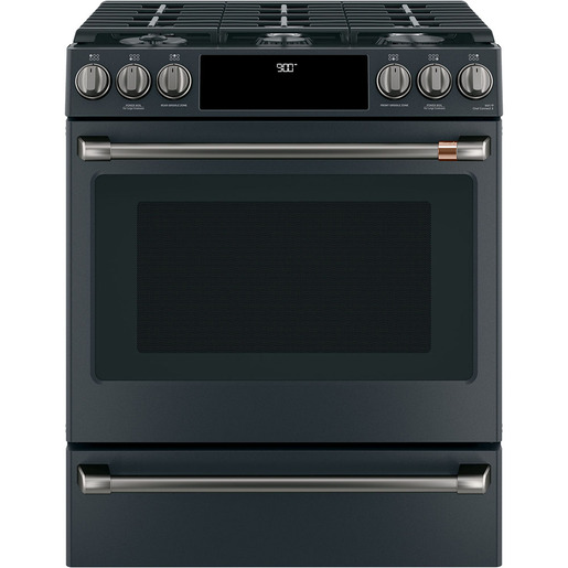 Café™ 30" Slide-In Dual-Fuel Range with No-Preheat Air Fry Matte Black - CC2S900P3MD1