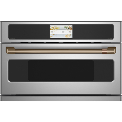 K-SMART-FIVE-IN-ONE-WALL-OVEN-STAINLESS-STEEL-CSB923P2VS1-GE-CAFE-BRUSHED-BRONZE-HANDLE