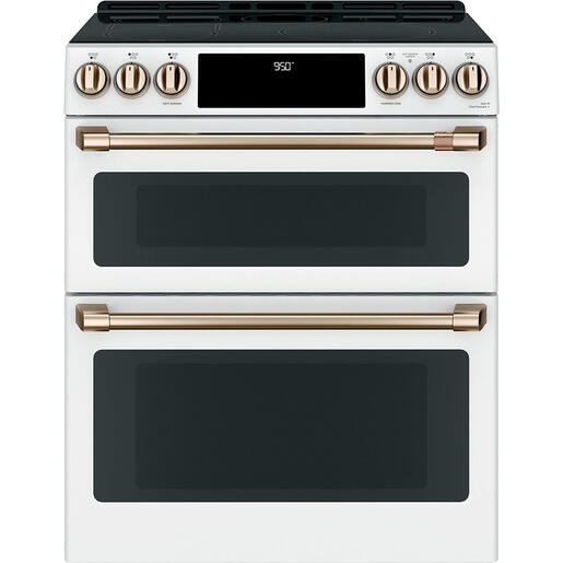 Café™ 30" Induction Range with Double Oven and No-Preheat Air Fry  Matte White - CCHS950P4MW2