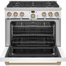 mabeV2_RANGE-36-INCHES-MATTE-WHITE-CGY366P4TW2-CAFE-OPEN_v2.jpg_96Wx96H CAFÉ 36" Smart All-Gas Range with No-Preheat Air Fry Matte White - CGY366P4TW2
