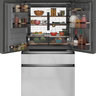 mabeV2_REFRIGERATOR-22-3-CU-FT-PLATINUM-GLASS-CXE22DM5PS5-CAFE-OPEN-FULL.jpg_96Wx96H Réfrigérateur 4 portes à porte française de 22.3 pi³ de profondeur comptoir Cafe, Verre platine - CXE22DM5PS5