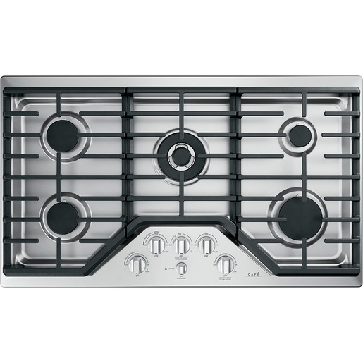 Table de cuisson à gaz encastrée CaféMC de 36 po, acier inoxydable - CGP95362MS1 Table de cuisson à gaz encastrée CaféMC de 36 po, acier inoxydable - CGP95362MS1
